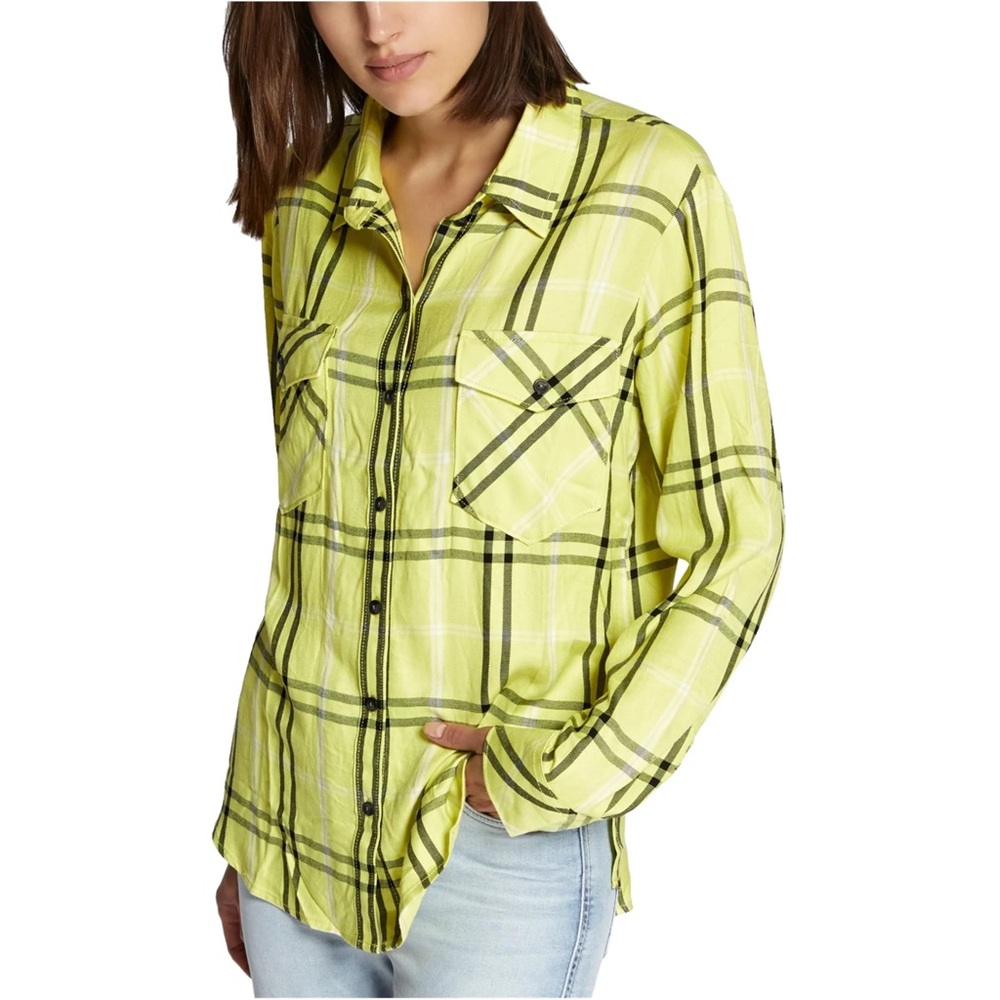 Sanctuary Plaid Blouse—Size Small - Picture 2 of 4